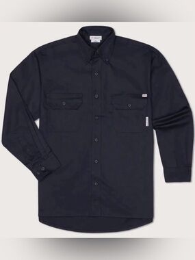 NWT Rasco FR FR1303NV Navy Uniform Shirt 3XLT 3XL Tall Long Sleeve Button Down